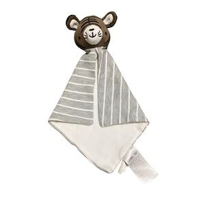 Lambs & Ivy Lovey Teddy Bear Tiger Security Blanket Plush Gray Stripes Baby Toy